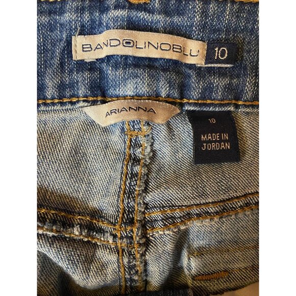 Bandolino Blu Arianna Jeans Size 10 Mid Rise Straight Leg Stretch Blue Denim Y2K - Picture 3 of 10